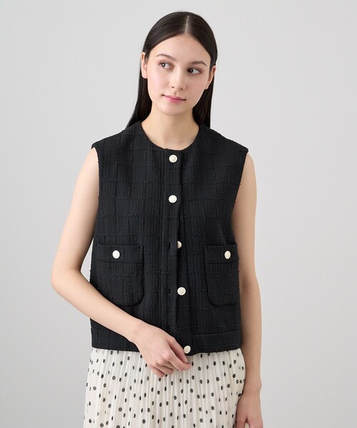 ANAYI（アナイ） ベスト ジレ 「セットアップ対応商品」スラブツイード