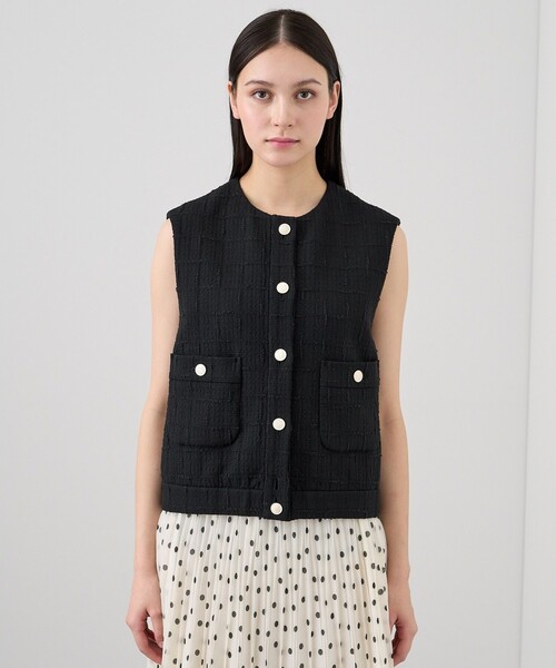 ANAYI（アナイ） ベスト ジレ 「セットアップ対応商品」スラブツイード