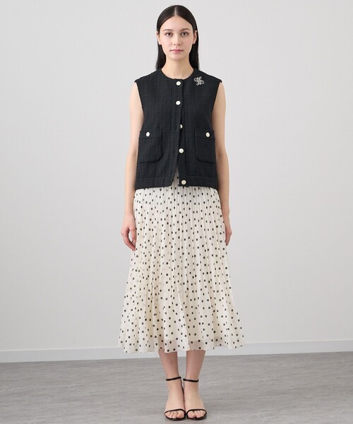 ANAYI（アナイ） ベスト ジレ 「セットアップ対応商品」スラブツイード