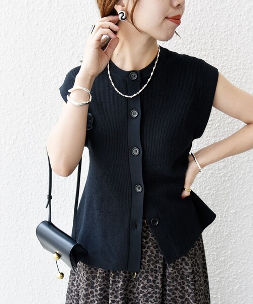 【ベストで洒落る♡】CHANEL コットン×シルク ベスト ベスト - コットン & シルク ツイード、ピンク & マルチカラー