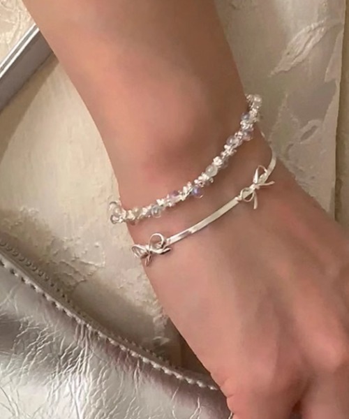 ブレスレット Ribbon Point Bracelet #7931 ブレスレット mini ribbon bracelet レディース : ZOZOTOWN