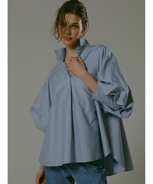 HER. シャツ ブラウス コットンバルーンスリーブブラウス レディース 