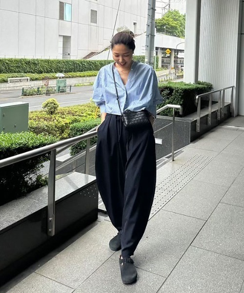 ETRE TOKYO バンドカラーフレアシャツ ETRE TOKYO バンドカラーフレアシャツ （エトレトウキョウ ETRE