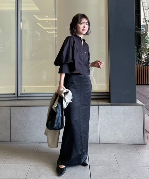 etretokyo エトレトウキョウ　バンドカラーフレアシャツ ETRE TOKYO TOKYO（エトレトウキョウ） カーブスリーブバンド