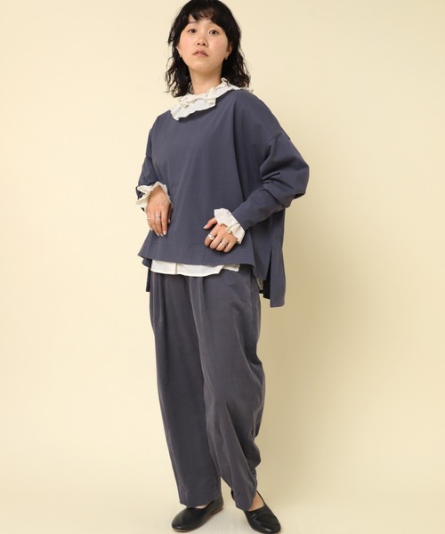 ブラウス シャツ B2845 ドットカットJQフリルカラーブラウス レディース RNA-N ブラウス シャツ B2845 ドットカットJQフリルカラー