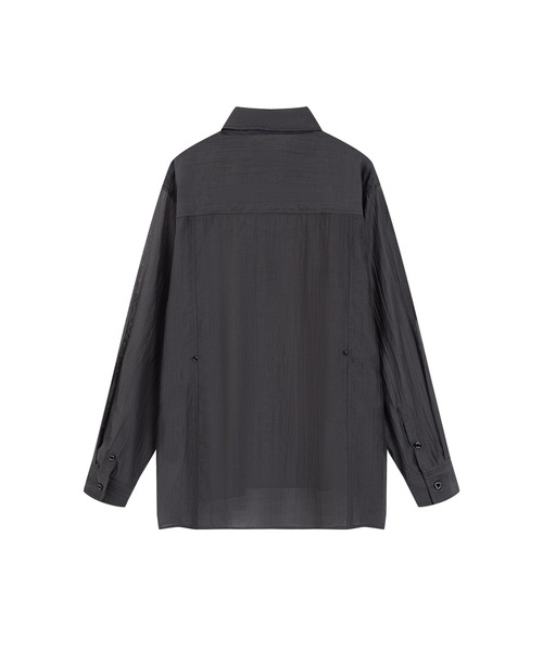 ブラウス シャツ 「ELOOPS」フルイド バックボタンディテール