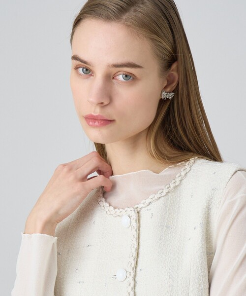 ete フローピアス(片耳用)　ロウブラウンゴールド ete フローピアス(片耳用) ロウブラウンゴールド ete フローピアス