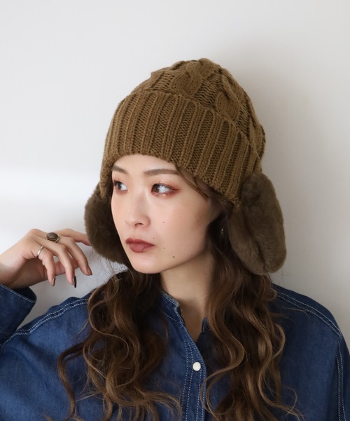 TESTIFY ニット帽 ニットキャップ ケーブルファーイヤーワッチ2 メンズ