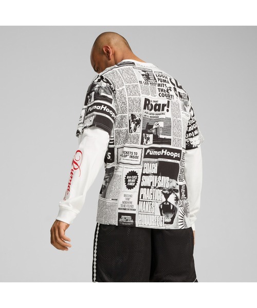 PUMA プーマ バスケットボール カルチャー メディア デイ 長袖 Tシャツ PUMA tシャツ プーマ メンズ バスケットボール カルチャー