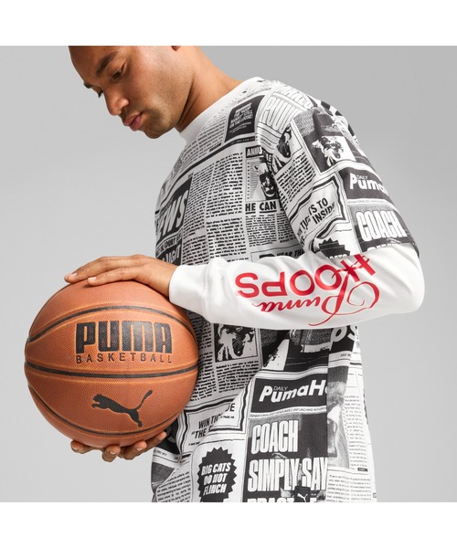 PUMA プーマ バスケットボール カルチャー メディア デイ 長袖 Tシャツ PUMA tシャツ プーマ メンズ バスケットボール カルチャー