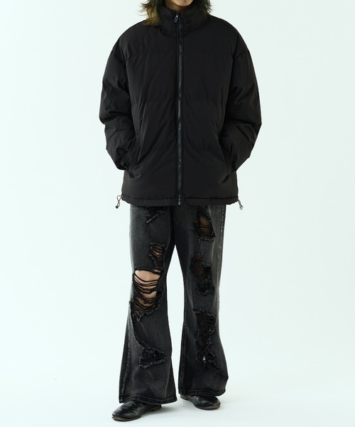 Theater code ダウンジャケット ダウン stand-neck jacket