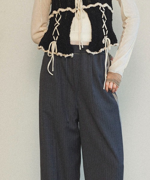 MAISON SPECIAL（メゾンスペシャル） スラックス パンツ Side Line Pin