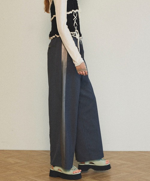 MAISON SPECIAL（メゾンスペシャル） スラックス パンツ Side Line Pin