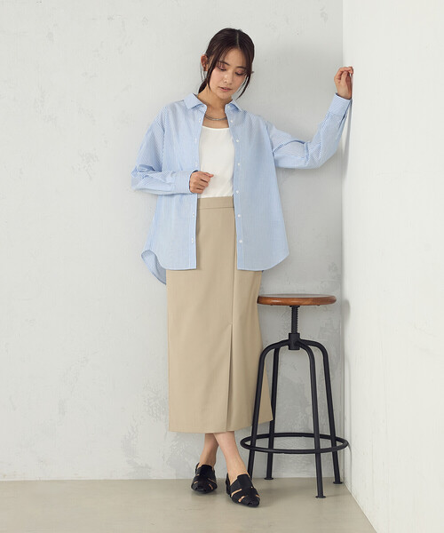 COMME CA ISM ブラウス シャツ ストライプシャツ レディース