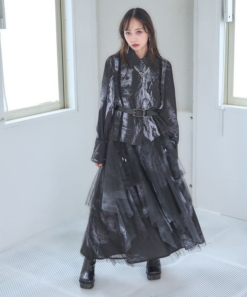 HARE ブラウス シャツ 「Goshow×HARE」レースアップガラシャツ