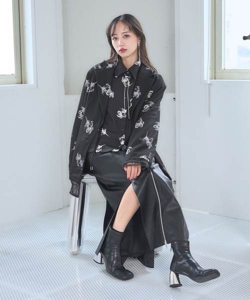 ブラウス シャツ 「Goshow×HARE」レースアップガラシャツ(HARE) レディース HARE ブラウス シャツ 「Goshow×HARE」レースアップガラシャツ