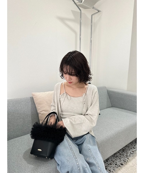 LILY BROWN ハンドバッグ 「ZOZO限定カラー」チュール切り替え