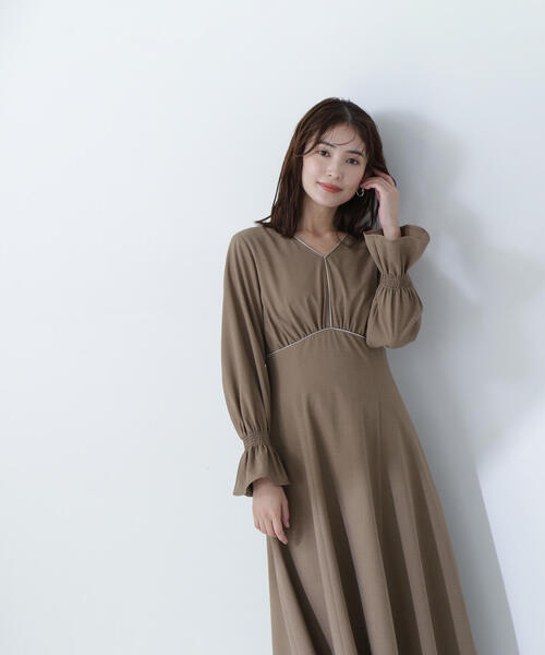 NATURALBEAUTYBASIC サテンコードパイピングワンピース 楽天市場】【SALE／30%OFF】サテンコードパイピングワンピース