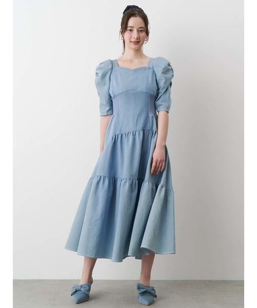 CALNAMUR パンプス BIG RIBBON CLIP MULE/ビッグリボンクリップ