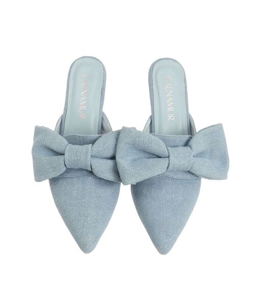 ビッグリボンクリップミュール CALNAMUR（カルナムール） サンダル BIG RIBBON CLIP MULE/ビッグ