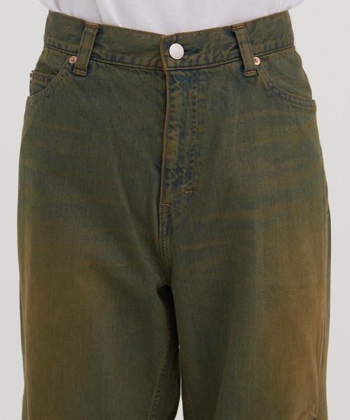 JIEDA オリーブデニムワイドレッグパンツ JieDa（ジエダ） ジーンズ DRAPE OVER DENIM PANTS メンズ : ZOZOTOWN
