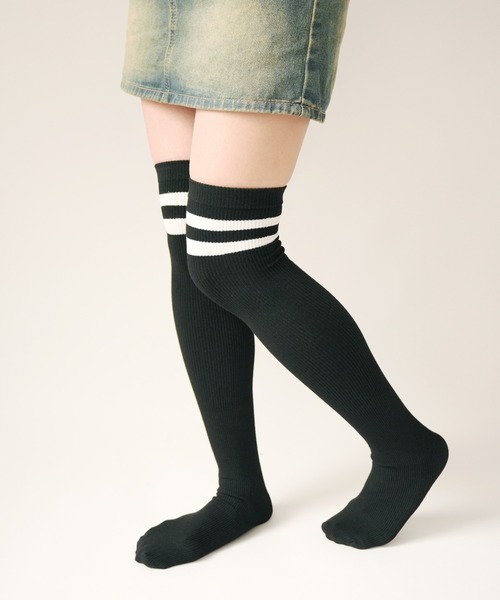 Port（ポート） 靴下 「 SORUTT / ソルト 」 ライン ニーハイソックス