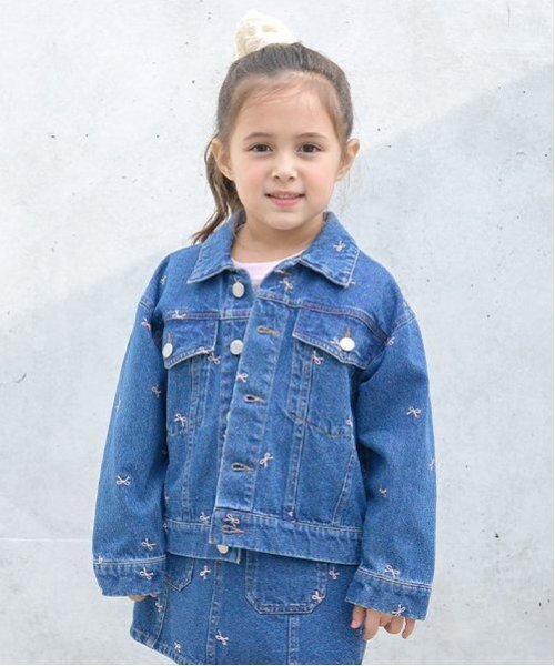 ブルゾン アウター 「LOVE DENIM」アソート刺しゅう総柄Gジャン