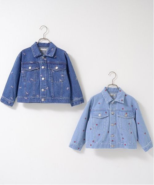 ブルゾン アウター 「LOVE DENIM」アソート刺しゅう総柄Gジャン