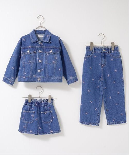 ブルゾン アウター 「LOVE DENIM」アソート刺しゅう総柄Gジャン