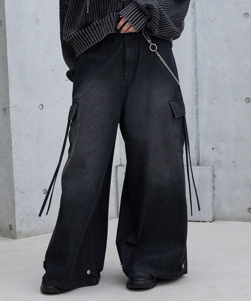 Spielio ワイドパンツ カーゴパンツ メンズ レディース : ZOZOTOWN