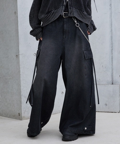 【Spielio】ヴィンテージライクワイドフレア合皮パンツ Mサイズ Spielio】vintage like wide flare pants/ヴィンテージライク