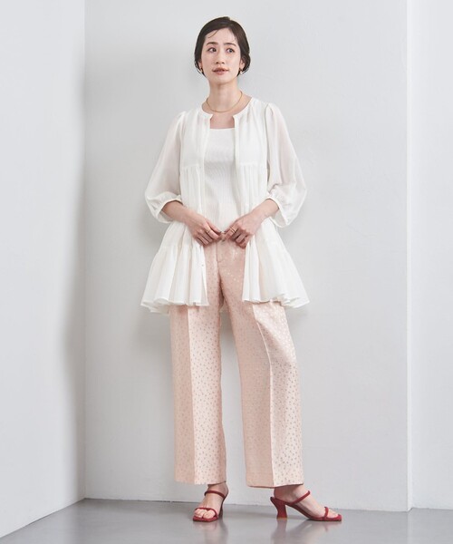 【★安心の定価販売★】 ARROWS UNITED パンツ ワイドパンツ 2タック サテン ドット パンツ