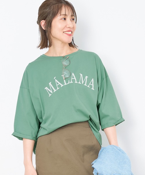 MICA&DEAL Tシャツ 0125109040 ロゴ プリント MICA&DEAL tシャツ MALAMA”ロゴプリントプルオーバー レディース