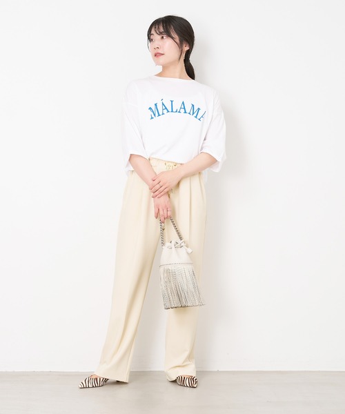 tシャツ MALAMA”ロゴプリントプルオーバー レディース セール】'MALAMA'ロゴプリントプルオーバー（Tシャツ/カットソー