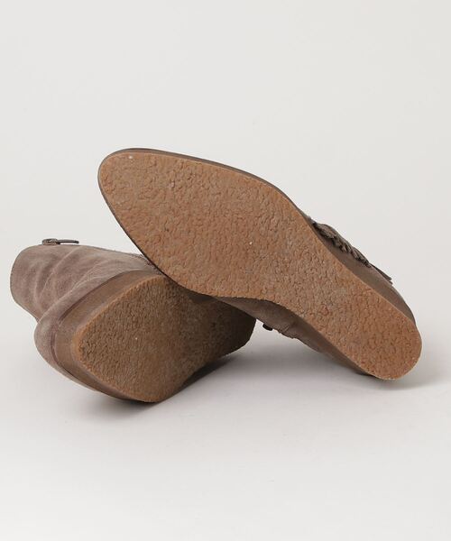 「GAIMO」 フリンジショートブーツ - ベージュ レディース_画像3