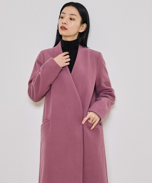 UNITED TOKYO（ユナイテッドトウキョウ） ノーカラーコート 2 パープル