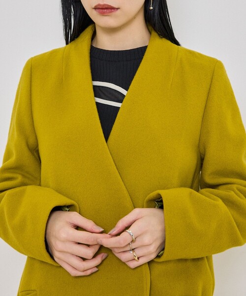 UNITED TOKYO（ユナイテッドトウキョウ） ノーカラーコート 2 パープル