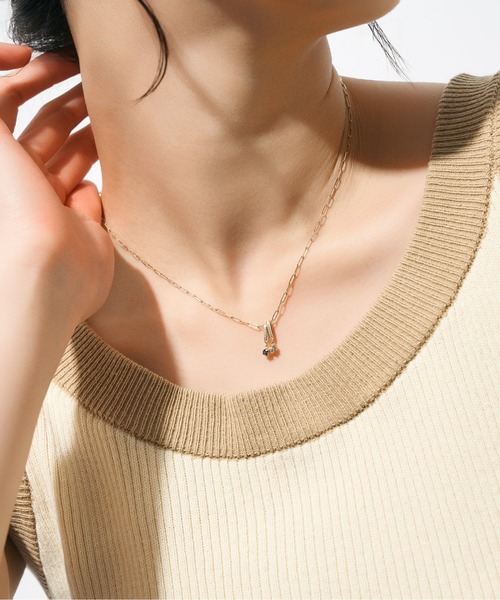 Jewel Closet by L&CO ジュエルクローゼット K10 セール】K10 ダイヤモンド シークレットイニシャル ネックレス