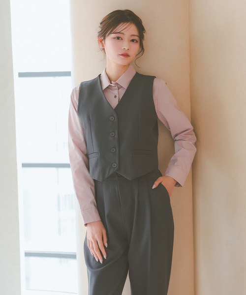 Retica セットアップ ショートベスト×タック入りワイドパンツ
