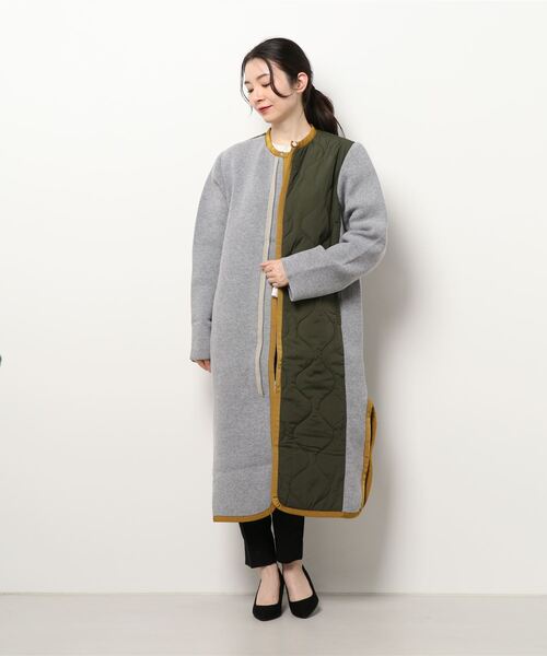 UN3D.（アンスリード） ノーカラーコート 36 ブラック レディース