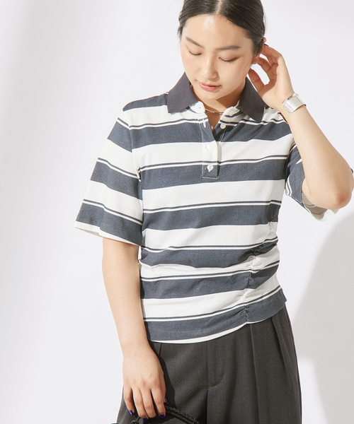 tシャツ 「BAUM UND PFERDGARTEN」JUDITEエリツキボーダー：カットソー レディース