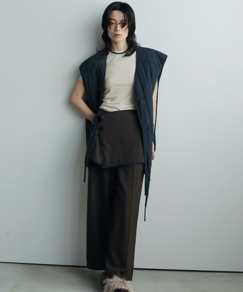 なー様　アンヌーク　ジレ anuke（アンヌーク） ベスト ジレ Backopen Stripe Vest レディース