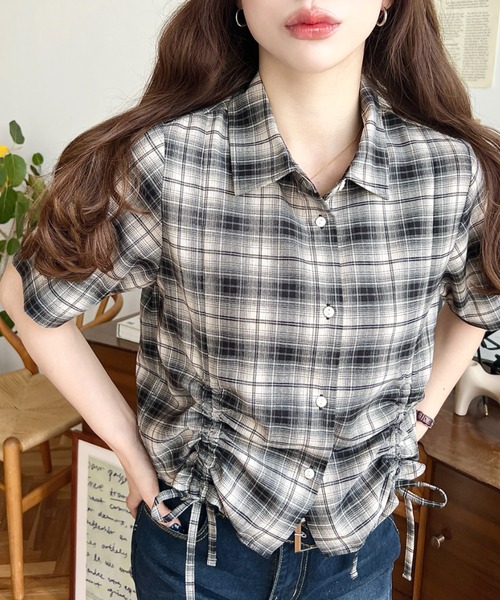 bonjourdiary 10y チェックブラウス bonjourdiary 10y チェックブラウス Bonjour Diary | Wee Mondine
