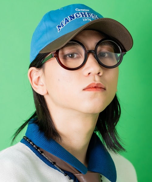 伊達メガネ メガネ 眼鏡 an meets zakka レトロビッグラウンドメガネ