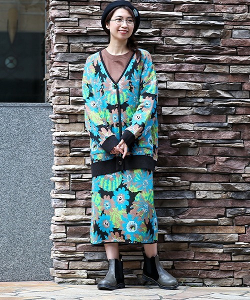 「チチカカ」 ニットスカート FREE ブルー レディース_画像2