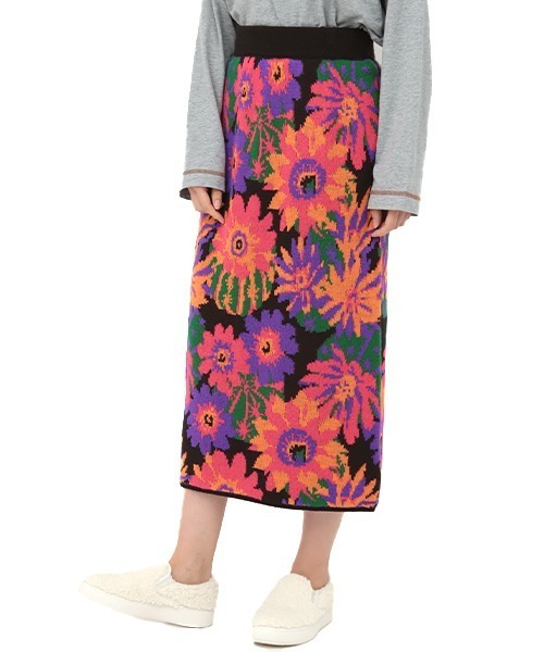 「チチカカ」 ニットスカート FREE ブルー レディース_画像5