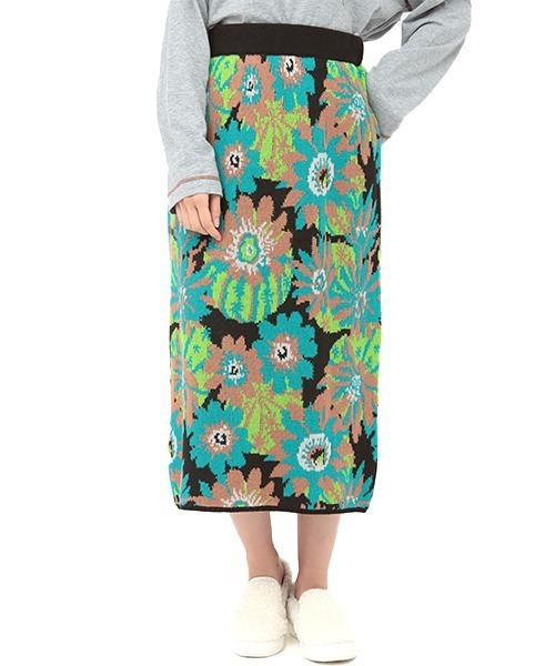 「チチカカ」 ニットスカート FREE ブルー レディース_画像6