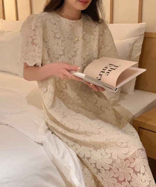 FAVORITO ワンピース レース花柄半袖ワンピース : ZOZOTOWN Yahoo!店