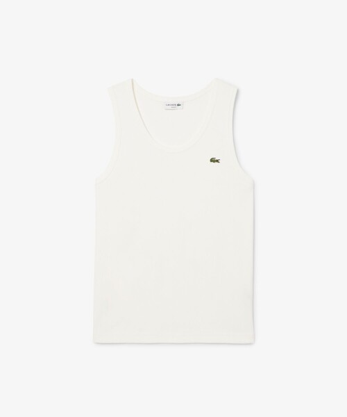 HYS 今期　タンクトップ LACOSTE タンクトップ コットンリブニットタンクトップ メンズ