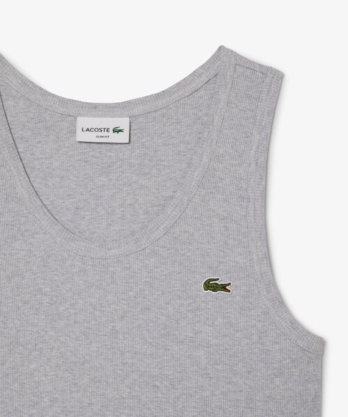 LACOSTE タンクトップ コットンリブニットタンクトップ メンズ
